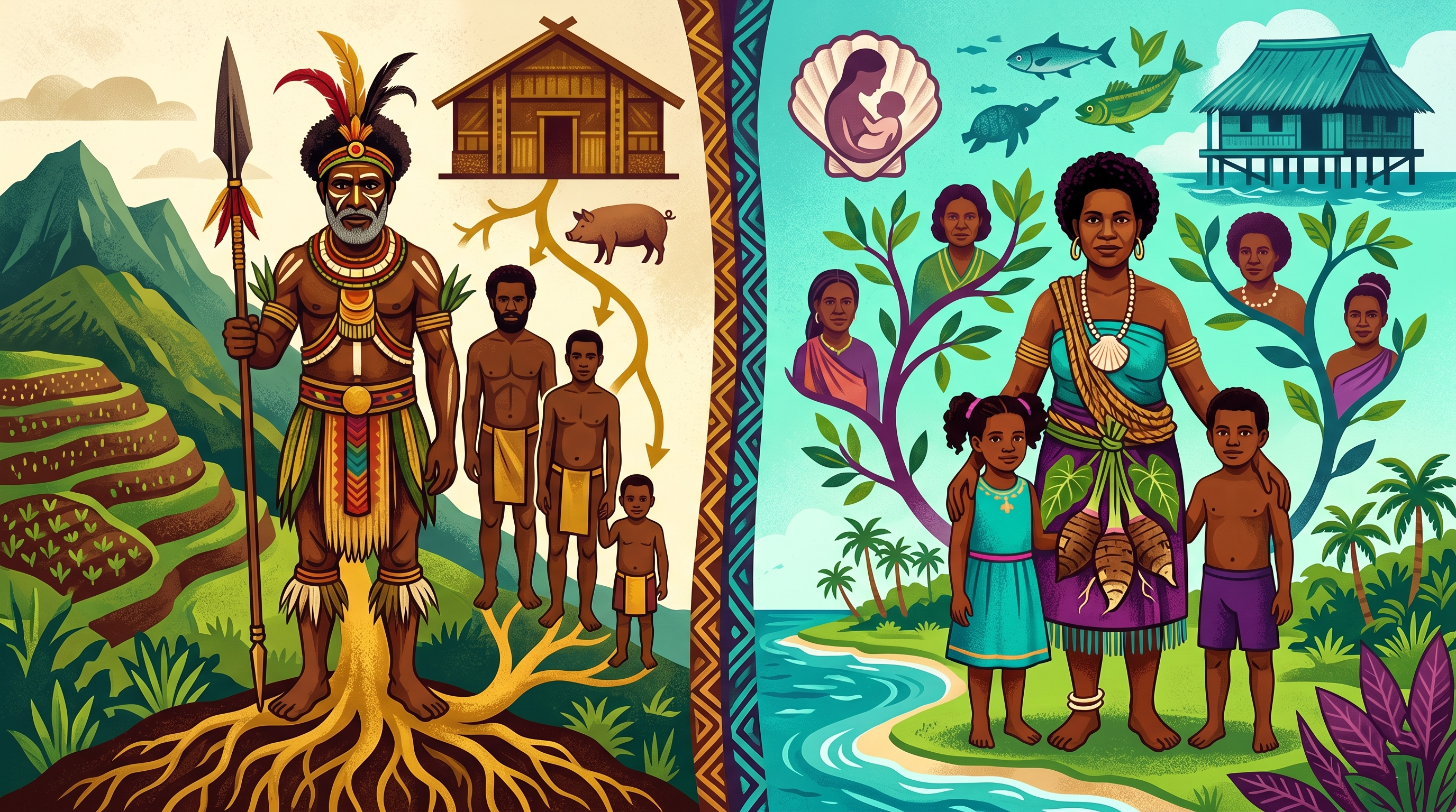 Matrilineal & Patrilineal Societies in Papua New Guinea