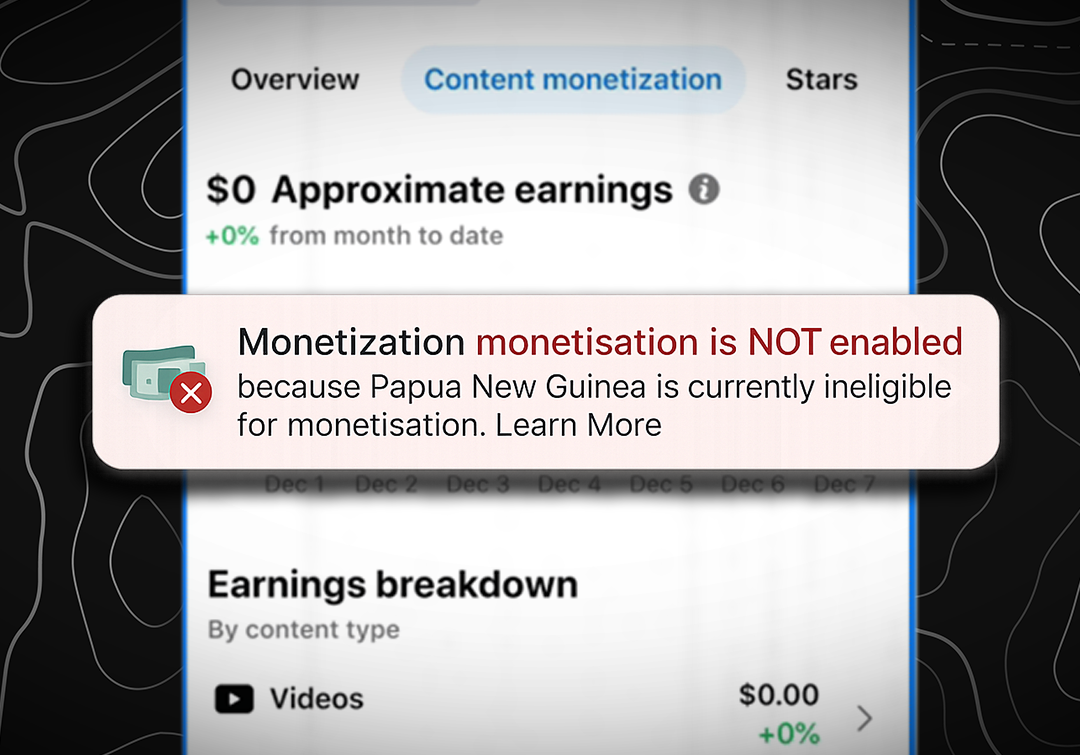 Monetisation of Online Content in Papua New Guinea